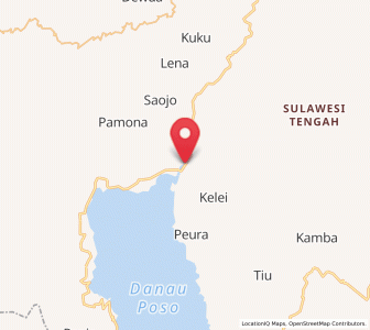 Map of Tentena, Central Sulawesi