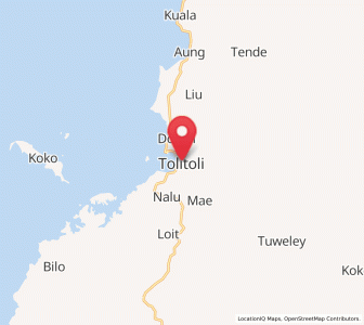 Map of Tolitoli, Central Sulawesi