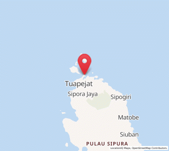 Map of Tuapejat, West Sumatra