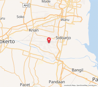 Map of Tulangan Utara, East Java