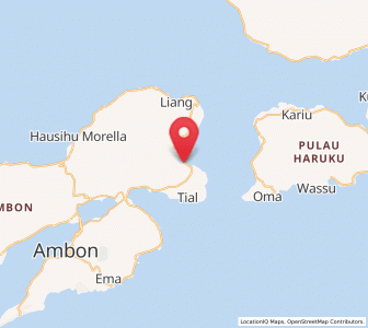 Map of Tulehu, Maluku