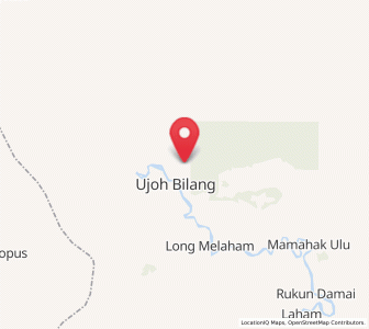 Map of Ujoh Bilang, East Kalimantan