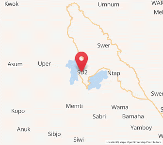 Map of Ullong, West Papua