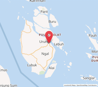 Map of Urung, Riau Islands
