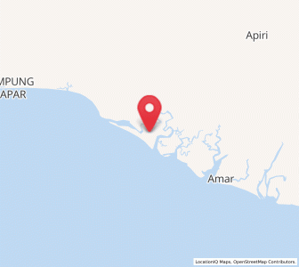 Map of Uta, Central Papua