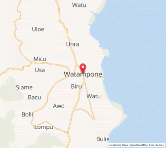 Map of Watampone, South Sulawesi