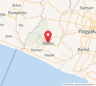 Map of Wates, Yogyakarta