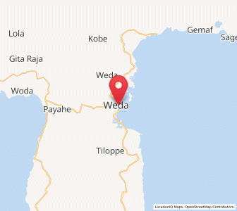 Map of Weda, North Maluku