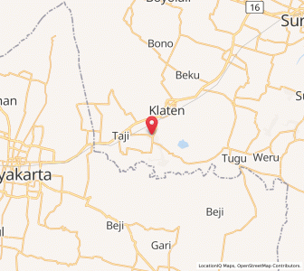 Map of Wedi, Central Java
