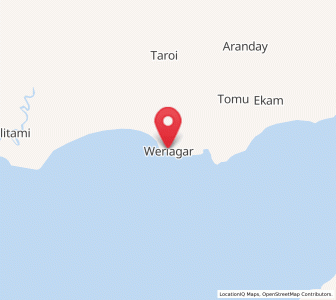 Map of Weriagar, West Papua