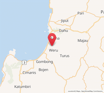 Map of Weru, Banten