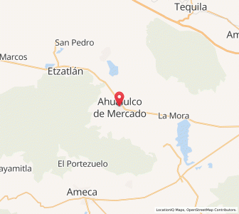 Map of Ahualulco de Mercado, Jalisco