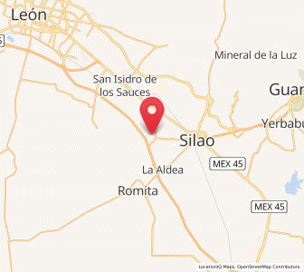 Map of Bajío de Bonillas, Guanajuato