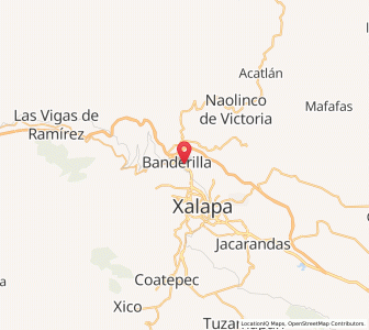 Map of Banderilla, Veracruz