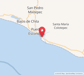 Map of Brisas de Zicatela, Oaxaca