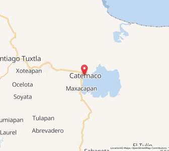 Map of Catemaco, Veracruz