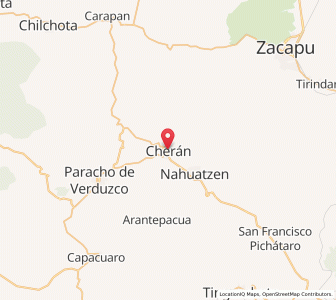 Map of Cherán, Michoacán