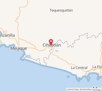 Map of Cihuatlán, Jalisco