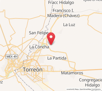 Map of El Cambio, Coahuila