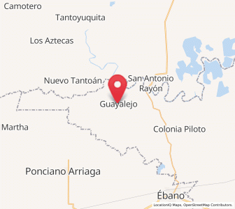 Map of Guayalejo, Veracruz