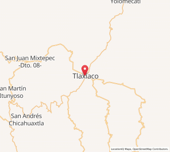 Map of Heroica Ciudad de Tlaxiaco, Oaxaca