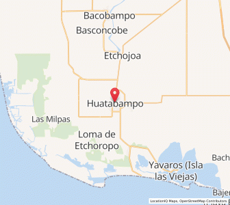 Map of Huatabampo, Sonora