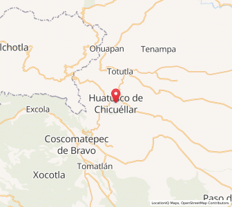 Map of Huatusco, Veracruz