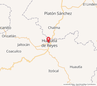 Map of Huejutla de Reyes, Hidalgo