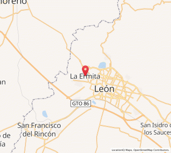 Map of La Ermita, Guanajuato