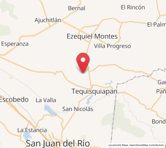 Map of La Tortuga, Querétaro