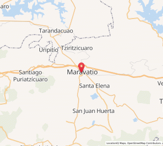 Map of Maravatío de Ocampo, Michoacán