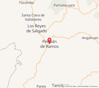 Map of Peribán de Ramos, Michoacán