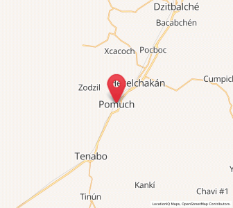 Map of Pomuch, Campeche