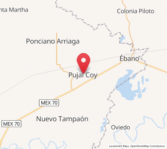 Map of Pujal-Coy, San Luis Potosí