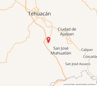 Map of San Gabriel Chilac, Puebla