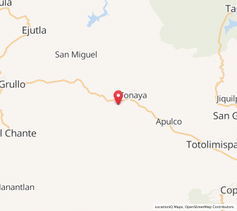 Map of San Gabriel, Jalisco