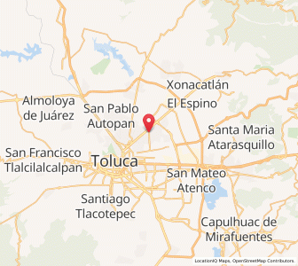 Map of San Mateo Otzacatipan, México
