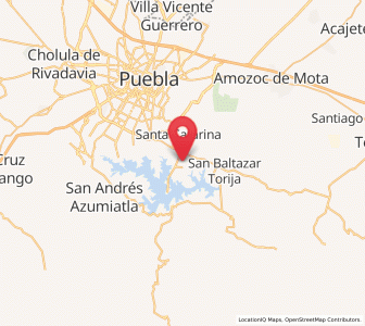 Map of San Pedro Zacachimalpa, Puebla