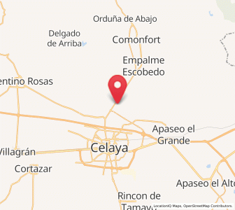Map of Tenería del Santuario, Guanajuato