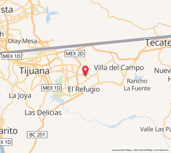 Map of Terrazas del Valle, Baja California