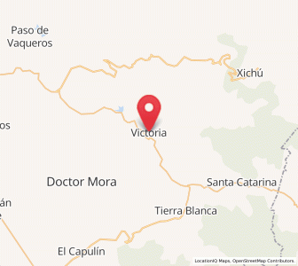 Map of Victoria, Guanajuato