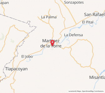 Map of Villa Independencia, Veracruz