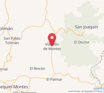 Map of Vizarrón, Querétaro
