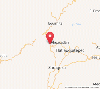 Map of Zacapoaxtla, Puebla