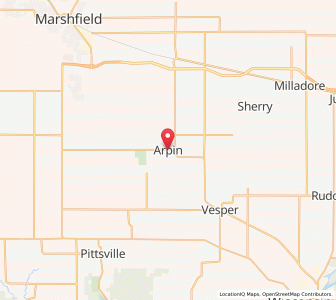 Map of Arpin, Wisconsin