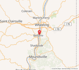 Map of Benwood, West Virginia