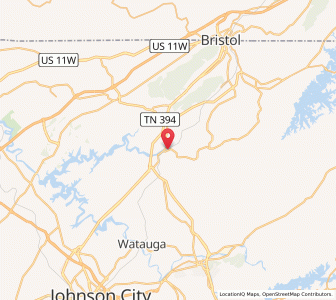 Map of Bluff City, Tennessee