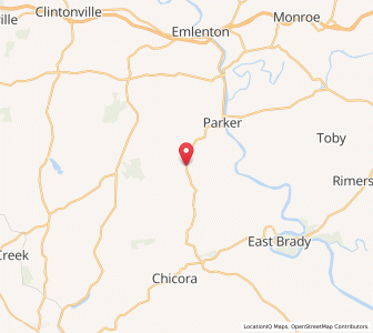Map of Bruin, Pennsylvania