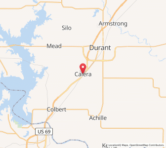 Map of Calera, Oklahoma