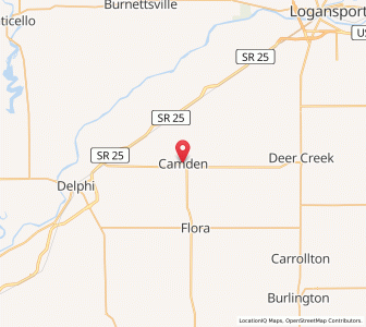 Map of Camden, Indiana
